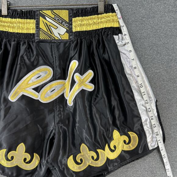 NEW RDX Beyond Fighting MMA Boxing Shorts XXXL Black Gold White Kickboxing - Picture 3 of 16